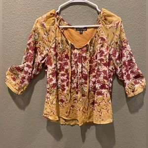 Yellow Floral Blouse